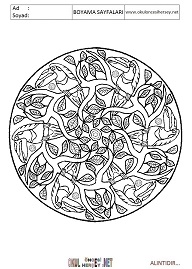 Mandala boyama sayfaları